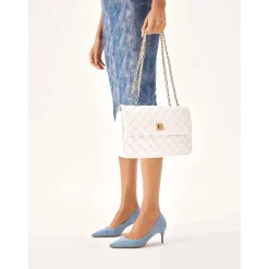 Kazar Skuldertasker*Quiltet skulderkæde håndtaske Hvid