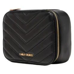 Carlo Colucci Toilettasker*Quiltet Kosmetikpose Sort