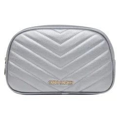 Carlo Colucci Toilettasker*Quiltet Kosmetikpose Doga Grå