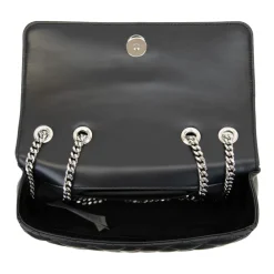 Versace Skuldertasker*Quiltet læder skuldertaske Magnetisk lukning Sort