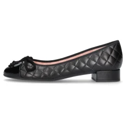 Pretty Ballerinas Ballerina Sko*Quiltet læderballerina med 2,5 cm hæl Sort