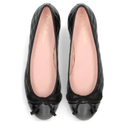 Pretty Ballerinas Ballerina Sko*Quiltet læderballerina med 2,5 cm hæl Sort