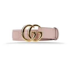 Gucci Bælter*Quiltet læderbælte med GG-motiv Pink