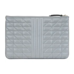 Gucci Punge & Kortholder*Quiltet læderclutch Grå