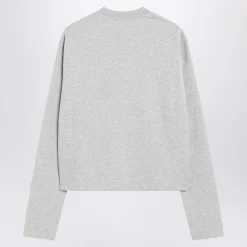 Ami Paris Sweatshirts|Striktrøjer & Sweatere*Quota Sweatshirt med Kontrasterende Logo Grå