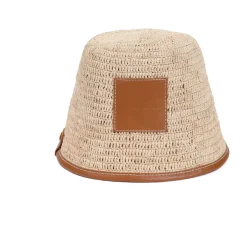 Jacquemus Huer & Kasketter*Raffia Bob Hat Beige