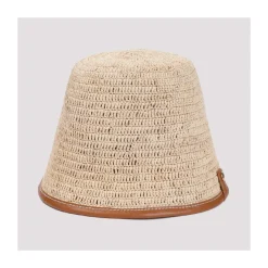 Jacquemus Huer & Kasketter*Raffia Bob Hat Beige