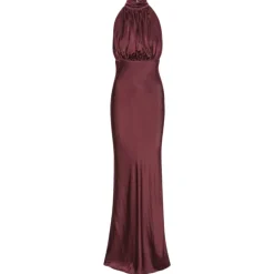 ROTATE Birger Christensen Kjoler*Halterneck Maxi Kjole Rød