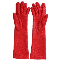 Dolce & Gabbana Handsker*Lurex Arm Længde Mode Handsker Rød
