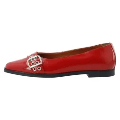 Cashott Ballerina Sko*Patent Diana Loafer Ballerina Sko Rød