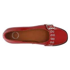 Cashott Ballerina Sko*Patent Diana Loafer Ballerina Sko Rød