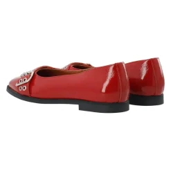 Cashott Ballerina Sko*Patent Diana Loafer Ballerina Sko Rød