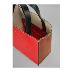 Marni Indkøbstasker*Rødbrun Skuldertaske Multifarvet