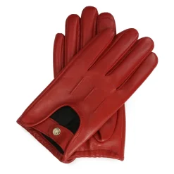Kazar Handsker*e læderhandsker med udskæringer Rød
