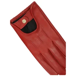 Kazar Handsker*e læderhandsker med udskæringer Rød