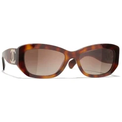 Chanel Solbriller*Rectangle Solbriller Brun