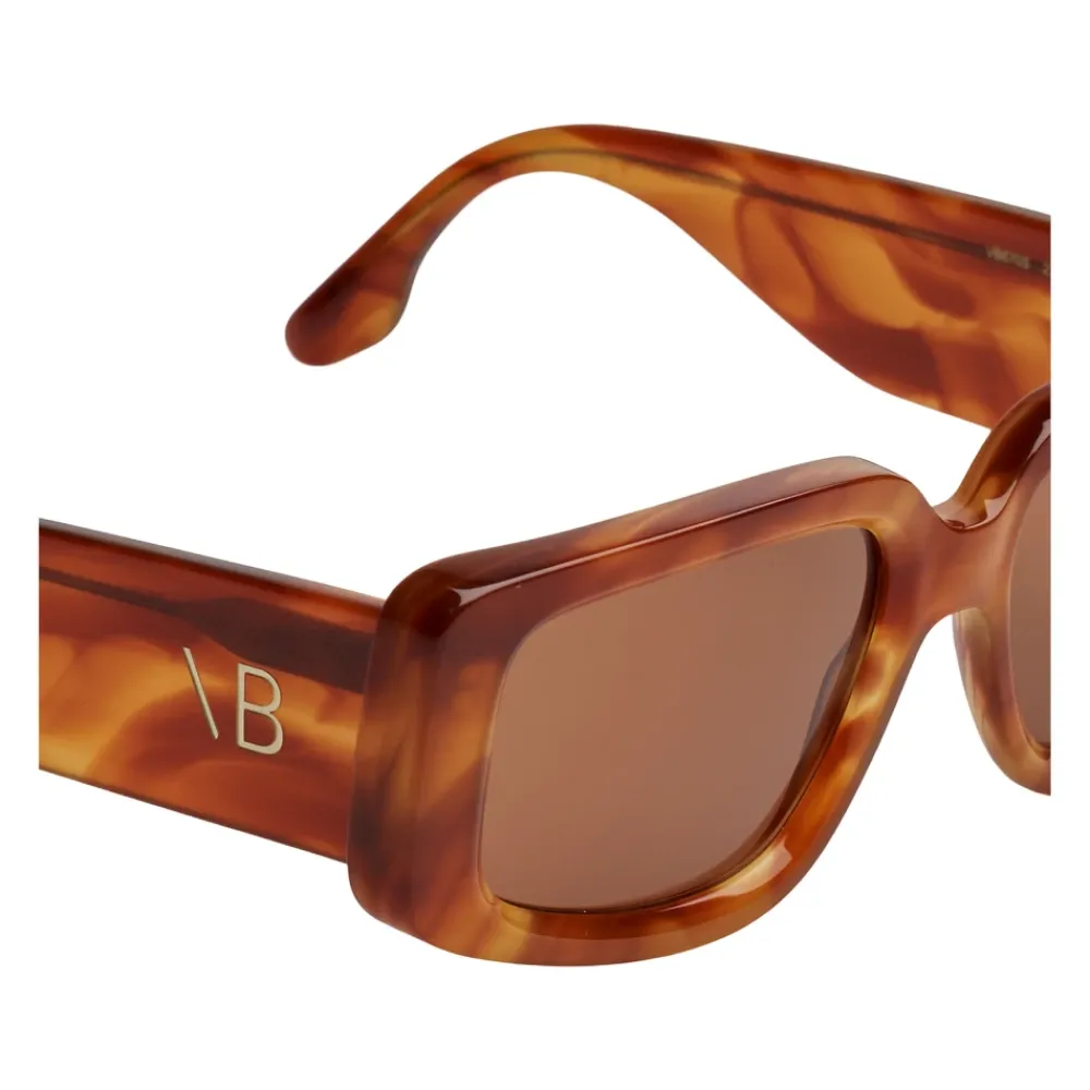 Victoria Beckham Solbriller*Rektangulære acetat solbriller Brun
