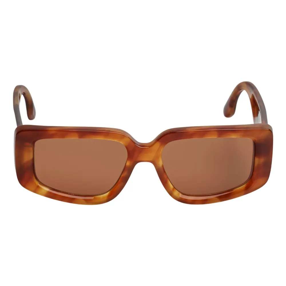 Victoria Beckham Solbriller*Rektangulære acetat solbriller Brun