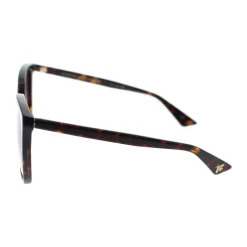 Gucci Solbriller*Rektangulære Trendy Solbriller med Metal Logo Brun