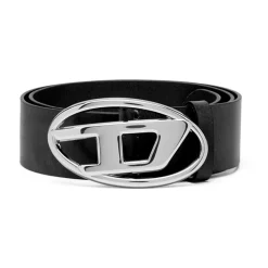 Diesel Bælter*Rem med D-logo spænde Sort