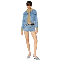 Diesel Bælter*Rem med D-logo spænde Sort