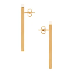 Versace Smykker*Retro Logo Metal Øreringe Gul