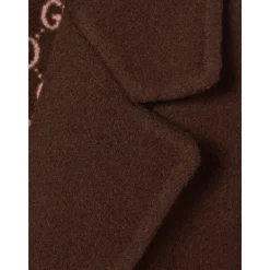 Gucci Frakker*Reversible Silk Wool Coat Brun