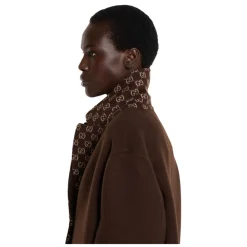 Gucci Frakker*Reversible Silk Wool Coat Brun