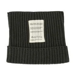 Acne Studios Huer & Kasketter*Ribbed Square Beanie Grøn