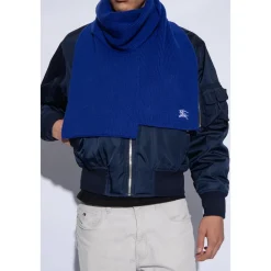 Burberry Tørklæder*Ribstrikket Cashmere Halstørklæde Blå