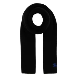 Burberry Tørklæder*Ribstrikket Cashmere Halstørklæde Sort