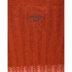 Fendi Nederdele*Ribstrikket Flared Midi Nederdel Multifarvet