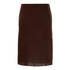 Miu Miu Nederdele*Ribstrikket Pencil Skirt Brun