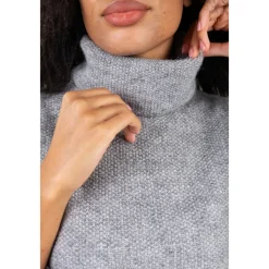 Gran Sasso Striktrøjer & Sweatere*Ribstrikket Rullekrave Sweater Grå