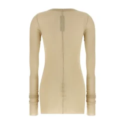 Rick Owens Striktrøjer & Sweatere*Ribstrikket Rundhalset Strik Beige