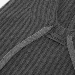 PINKO Huer & Kasketter*Ribstrikket Uld Kashmir Balaclava Hætte Grå
