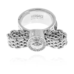 Versace Smykker*Ring med Medusas hoved Grå