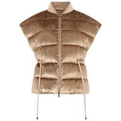 Peserico Jakker*Ærmeløs Quiltet Vest Beige