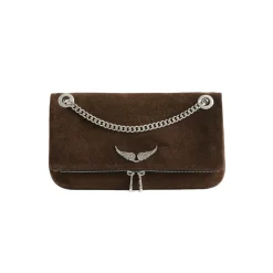 Zadig & Voltaire Clutch*Rock II Suede Clutch Taske Brun