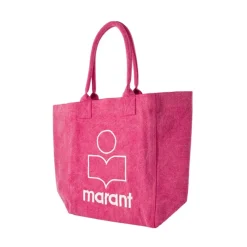 Isabel Marant Indkøbstasker*Rosa Bomuld Shopper Taske med Magnetisk Lukning Pink