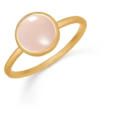 Frk. Lisberg Smykker*Rosa Chalcedon Petite Ring Gul