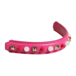 Dolce & Gabbana Tilbehør Til Tasker*Rosa Smykket Læder Taskehåndtag Strop Pink