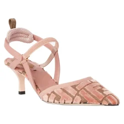 Fendi Pumps|Stiletter*Rosa Velvet Slingback Hæle Pink