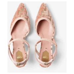 Fendi Pumps|Stiletter*Rosa Velvet Slingback Hæle Pink