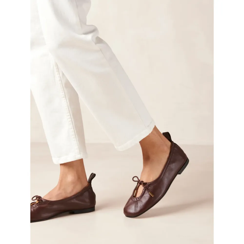 ALOHAS Ballerina Sko*Rosalind Læder Ballet Flats Brun