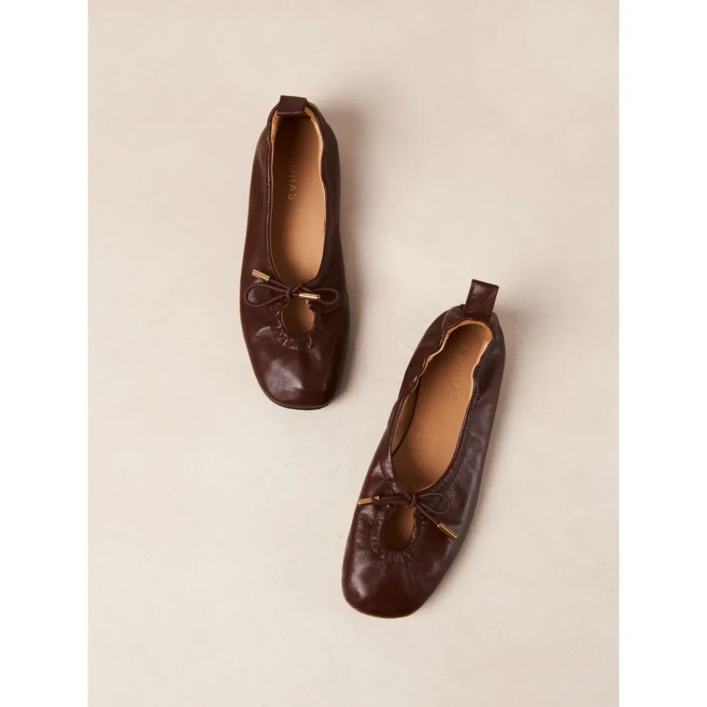 ALOHAS Ballerina Sko*Rosalind Læder Ballet Flats Brun