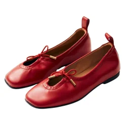 ALOHAS Ballerina Sko*Rosalind Læder Ballet Flats Rød