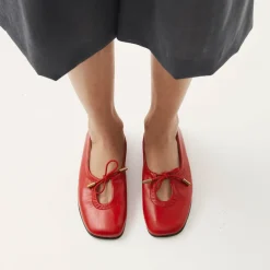 ALOHAS Ballerina Sko*Rosalind Læder Ballet Flats Rød