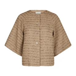 Neo Noir Jakker*Rosella Boucle Mini Jakke Brun