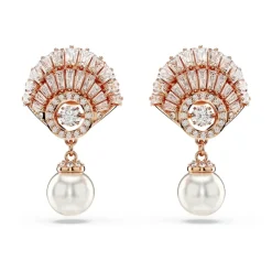 Swarovski Smykker*Ruffle Ørestikker med Krystal Beige